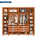 Guarda-Roupa Casal com 2 Espelhos Quintus Ripado 6 Portas 6 Gavetas Freijó e Off White