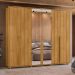 Guarda-Roupa Casal com 2 Espelhos Volpi 6 Portas 6 Gavetas Cumaru
