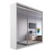 Guarda-Roupa Casal com 3 Espelhos Genebra 100% MDF 3 Portas 4 Gavetas Branco