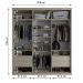 Guarda-Roupa Casal com 3 Espelhos Geneve 3 Portas 4 Gavetas Bege