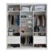 Guarda-Roupa Casal com 3 Espelhos Geneve 3 Portas 4 Gavetas Branco