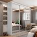 Guarda-Roupa Casal com 3 Espelhos Geneve 3 Portas 4 Gavetas Branco