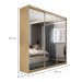 Guarda-Roupa Casal com 3 Espelhos Lugano 3 PT 4 GV Carvalho