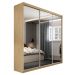 Guarda-Roupa Casal com 3 Espelhos Lugano 3 Portas 4 Gavetas Carvalho