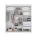 Guarda-Roupa Casal com 3 Espelhos Saion sem Pés 3 Portas 3 Gavetas Branco