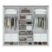 Guarda-Roupa Casal com 3 Espelhos Spazio 3 PT 6 GV Branco 270 cm