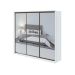 Guarda-Roupa Casal com 3 Espelhos Spazio 3 PT 6 GV Branco 270 cm