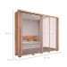 Guarda-Roupa Casal com 4 Espelhos Praticus 2 Portas 4 Gavetas Buriti e Fendi