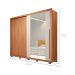 Guarda-Roupa Casal com 4 Espelhos Romanus Ripado 2 Portas 4 Gavetas Freijó e Off White