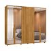 Guarda-Roupa Casal com 4 Espelhos Volpi 6 Portas 6 Gavetas Cumaru