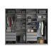 Guarda-Roupa Casal com 4 Espelhos Zermatt 100% MDF 4 Portas 6 Gavetas Cinza
