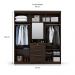 Guarda-Roupa Casal com Espelho Advantage 7 Portas 4 Gavetas Capuccino Wood