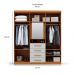 Guarda-Roupa Casal com Espelho Advantage 7 Portas 4 Gavetas Freijó Wood e Off White