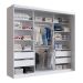 Guarda-Roupa Casal com Espelho Alya 3 Portas 4 Gavetas Branco
