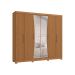 Guarda-Roupa Casal com Espelho Angers 6 Portas 3 Gavetas Canela