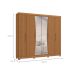 Guarda-Roupa Casal com Espelho Angers 6 Portas 3 Gavetas Canela
