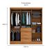Guarda-Roupa Casal com Espelho Arizona 6 PT 4 GV Cinamomo