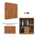 Guarda-Roupa Casal com Espelho Arizona 6 PT 4 GV Cinamomo