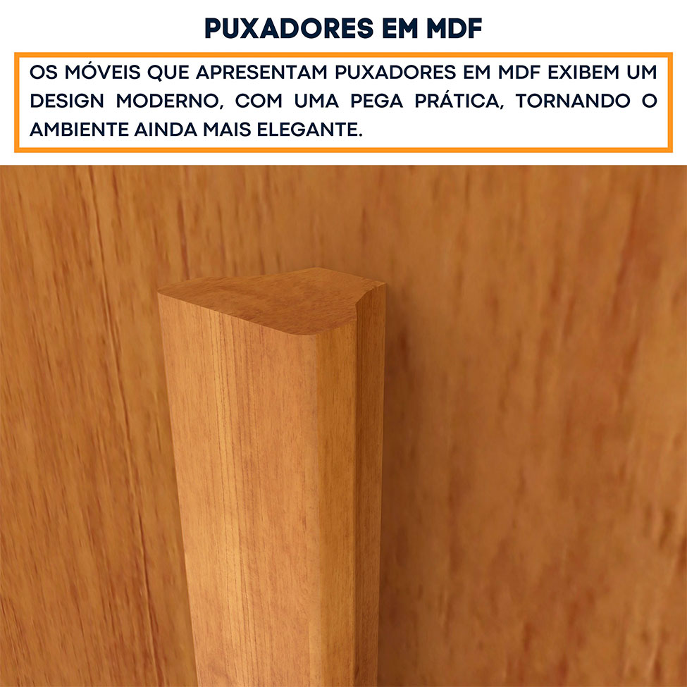 Guarda-Roupa Casal com Espelho Arizona 6 PT 4 GV Cinamomo