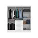 Guarda-Roupa Casal com Espelho Arizona 6 Portas 4 Gavetas Neve