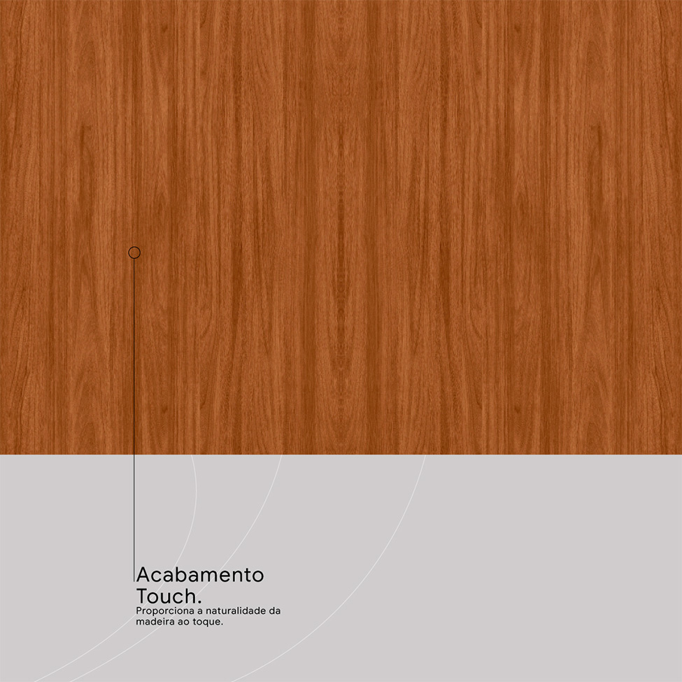 Guarda-Roupa Casal com Espelho Attore 4 Portas 3 Gavetas Nogueira