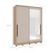 Guarda-Roupa Casal com Espelho Barcelona 2 Portas 4 Gavetas Carvalho e Off White