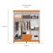 Guarda-Roupa Casal com Espelho Âmbar 6 Portas 2 Gavetas Cinamomo
