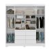 Guarda-Roupa Casal com Espelho Cadis 4 Portas 6 Gavetas Branco