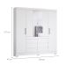 Guarda-Roupa Casal com Espelho Cadis 4 Portas 6 Gavetas Branco