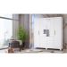 Guarda-Roupa Casal com Espelho Cadis 4 Portas 6 Gavetas Branco