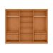 Guarda-Roupa Casal com Espelho Casal Ollie com Pés 6 Portas 6 Gavetas Amêndoa
