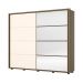 Guarda-Roupa Casal com Espelho Cavic 100% MDF 2 Portas 6 Gavetas Duna e Off White