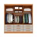Guarda-Roupa Casal com Espelho Chicago 3 Portas 9 Gavetas Cinamomo e Off White