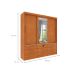Guarda-Roupa Casal com Espelho Chicago I 3 Portas 9 Gavetas Cinamomo