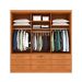 Guarda-Roupa Casal com Espelho Chicago I 3 Portas 9 Gavetas Cinamomo