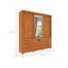 Guarda-Roupa Casal com Espelho Chicago II 3 Portas 9 Gavetas Cinamomo