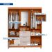 Guarda-Roupa Casal com Espelho Clapton 4 Portas 3 Gavetas Freijó e Off White