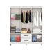 Guarda-Roupa Casal com Espelho Coimbra 6 Portas 2 Gavetas Branco