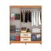 Guarda-Roupa Casal com Espelho Coimbra 6 Portas 2 Gavetas Cinamomo e Off White