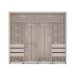 Guarda-Roupa Casal com Espelho Coimbra Flex 2 Portas 6 Gavetas Branco