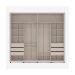 Guarda-Roupa Casal com Espelho Coimbra Flex 2 Portas 6 Gavetas Branco