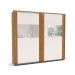 Guarda-Roupa Casal com Espelho Coimbra Flex 2 Portas 6 Gavetas Freijó e Off White