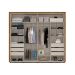 Guarda-Roupa Casal com Espelho Coimbra Flex 2 Portas 6 Gavetas Freijó e Off White