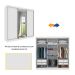 Guarda-Roupa Casal com Espelho Dacar 3 Portas 4 Gavetas Neve