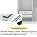 Guarda-Roupa Casal com Espelho Dacar 3 Portas 4 Gavetas Neve