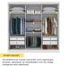 Guarda-Roupa Casal com Espelho Dacar 3 Portas 4 Gavetas Neve