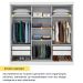Guarda-Roupa Casal com Espelho Dacar 3 Portas 4 Gavetas Neve