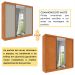 Guarda-Roupa Casal com Espelho Dacar Flex 3 Portas 4 Gavetas Cinamomo e Off White