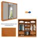 Guarda-Roupa Casal com Espelho Dacar Flex 3 Portas 4 Gavetas Cinamomo e Off White