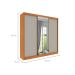 Guarda-Roupa Casal com Espelho Dacar Flex 3 Portas 4 Gavetas Cinamomo e Off White